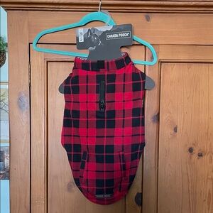 Canada Pooch Red Plaid Dog Jacket